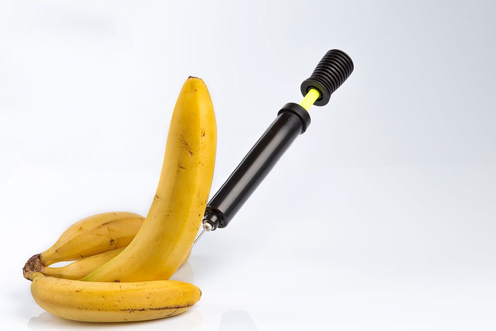 banana injection simulates penis enlargement injections